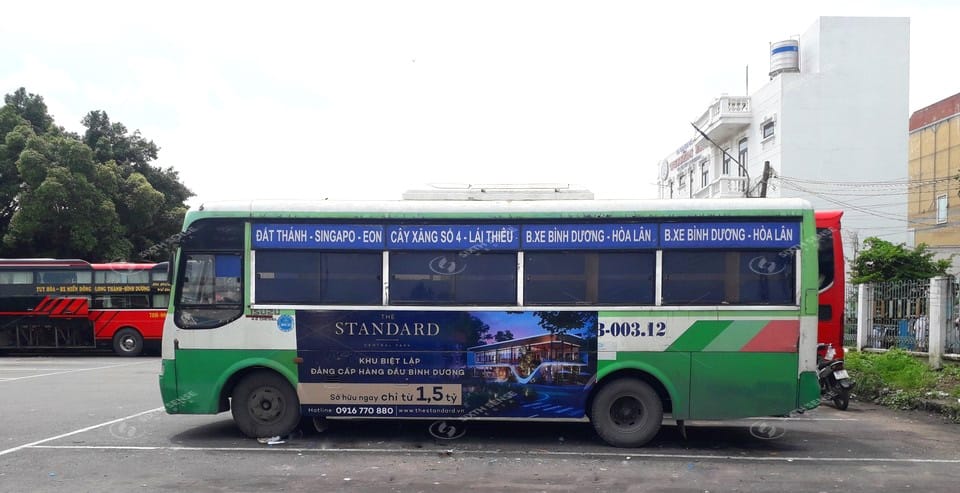 An Gia quảng cáo trên xe bus tuyến 613 Bình Dương - HCM