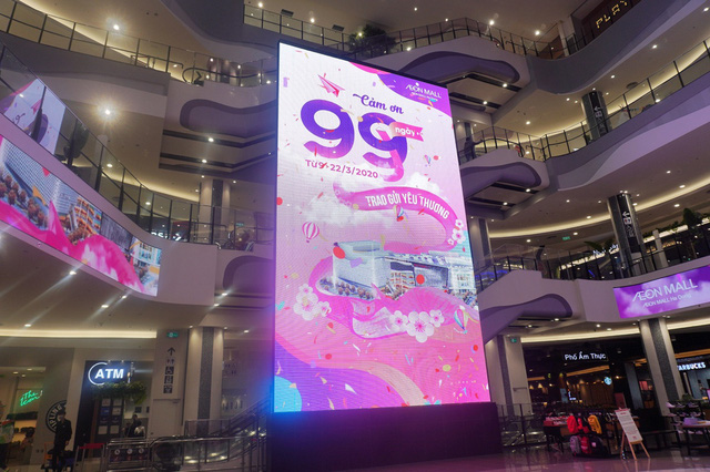 Quảng cáo tại Aeon Mall