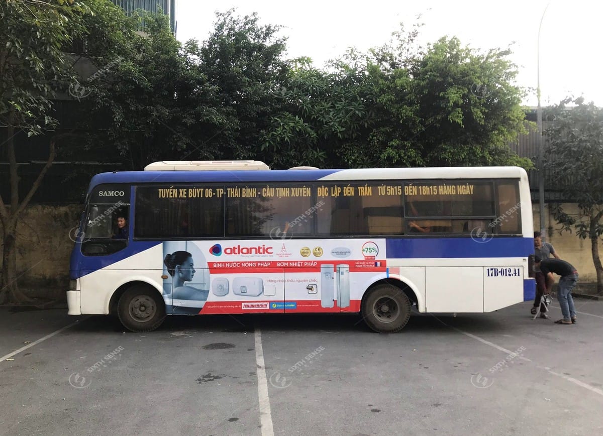 IPIX quảng cáo trên xe bus Thái Bình