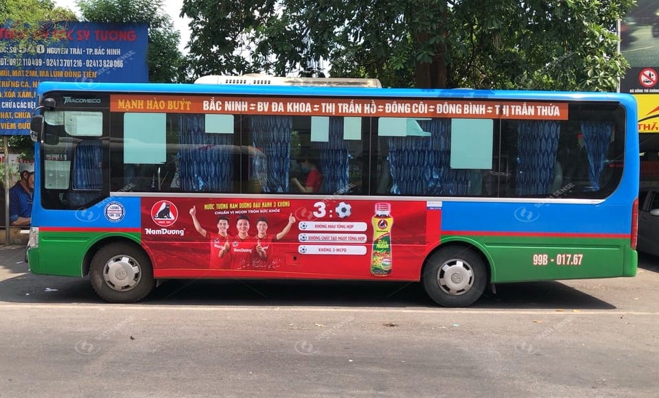 Nam Dương quảng cáo trên xe bus Bắc Ninh