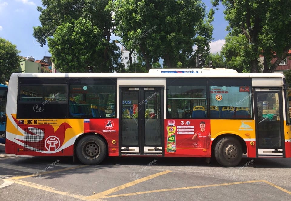 Nam Dương quảng cáo trên xe bus Vĩnh Phúc