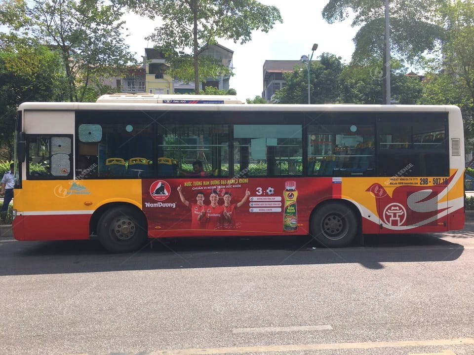 Nam Dương quảng cáo trên xe bus Vĩnh Phúc