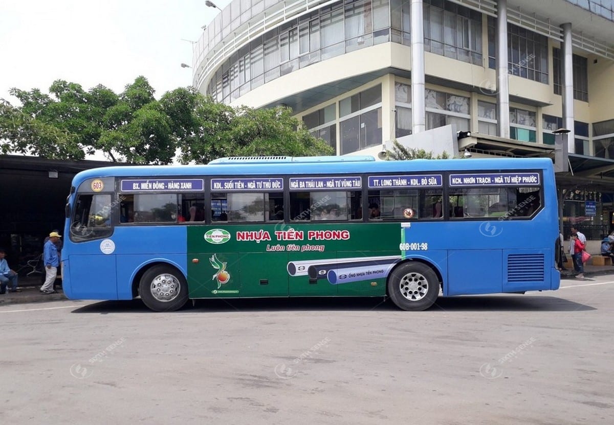 Nhựa Tiền Phong quảng cáo trên xe bus Cần Thơ