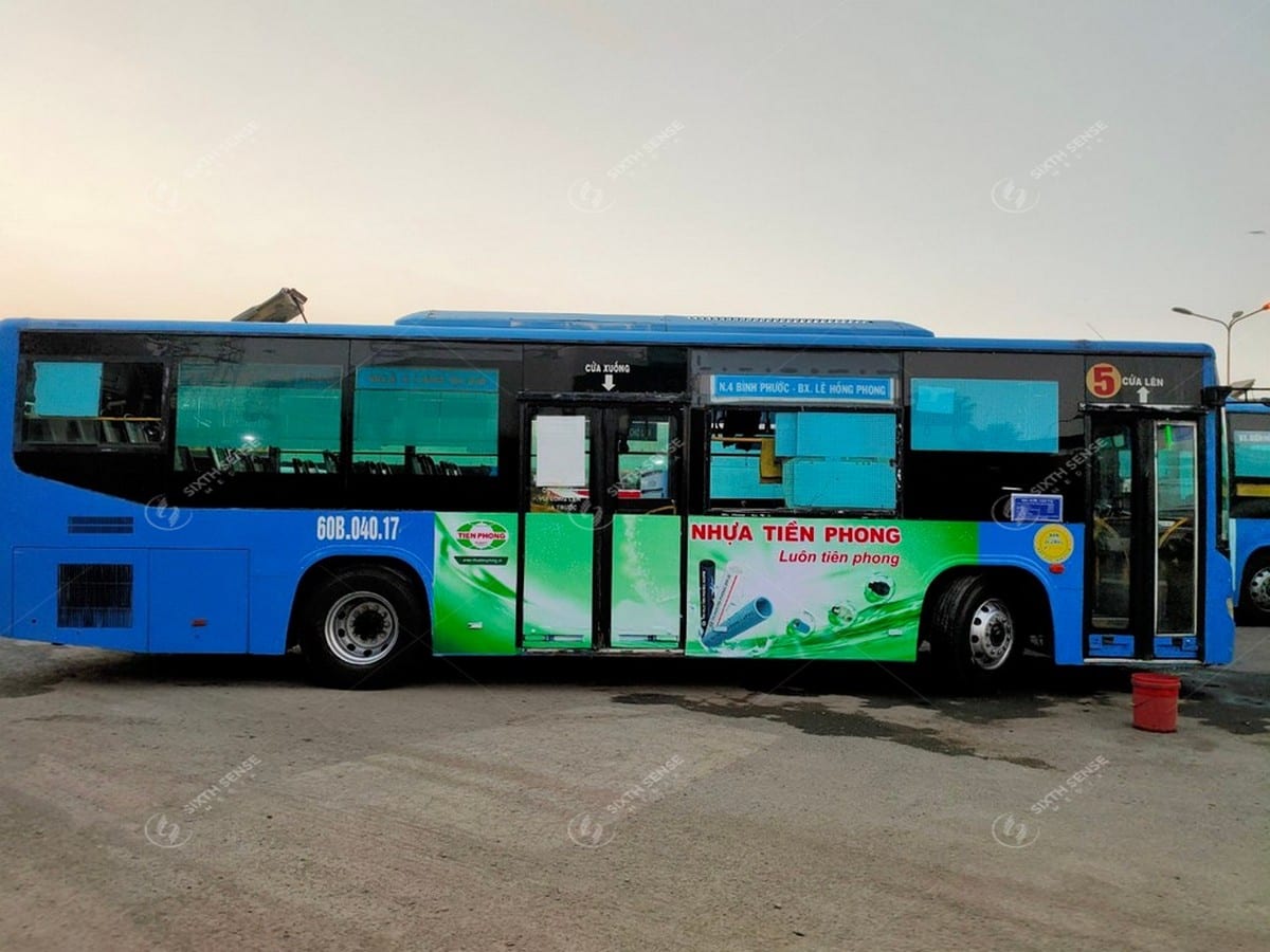 Nhựa Tiền Phong quảng cáo trên xe bus Đồng Nai