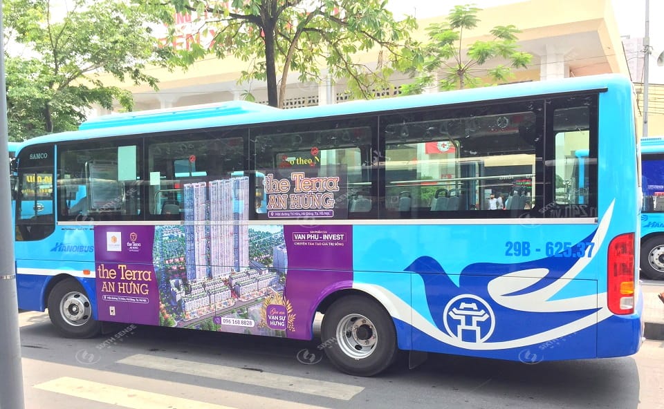 Quảng cáo trên xe bus Hà Nội dự án The Terra An Hưng