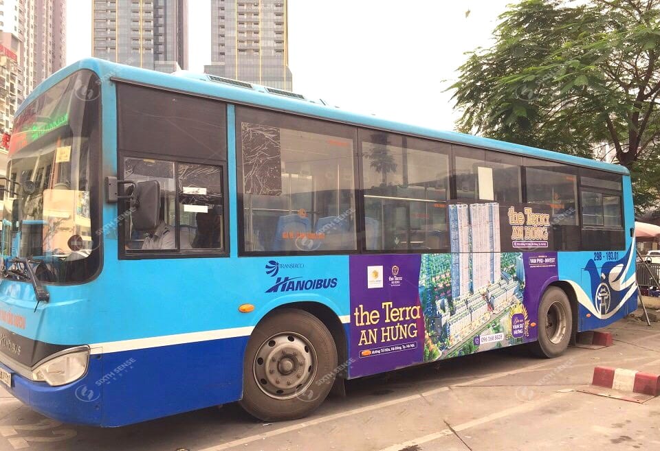 Quảng cáo trên xe bus Hà Nội dự án The Terra An Hưng
