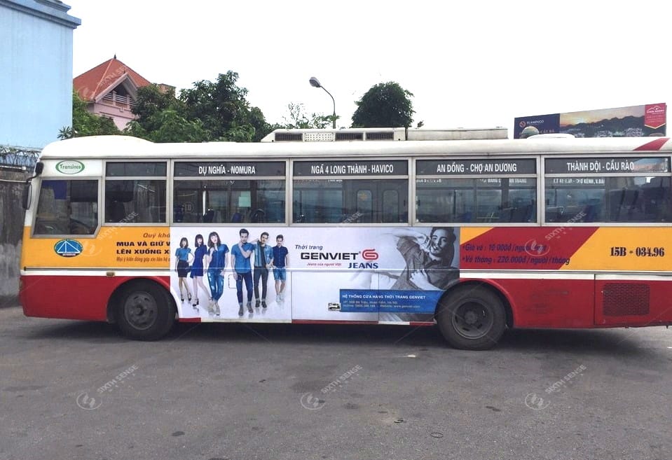 GenViet quảng cáo trên xe bus tại Hải Phòng