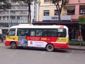 Đất Xanh Miền Bắc quảng cáo trên xe bus Hà Nội qua các năm