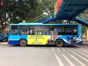 Đất Xanh Miền Bắc quảng cáo trên xe bus Hà Nội qua các năm