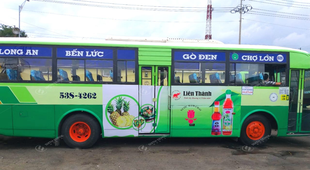 Chiến dịch quảng cáo cho Nước mắm Liên Thành trên xe buýt TPHCM