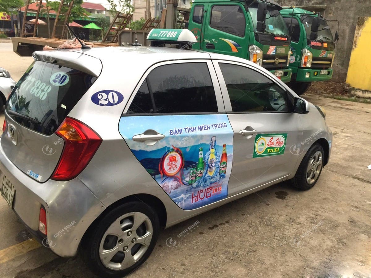 Huda quảng cáo trên taxi Lam Hồng Hà Tĩnh