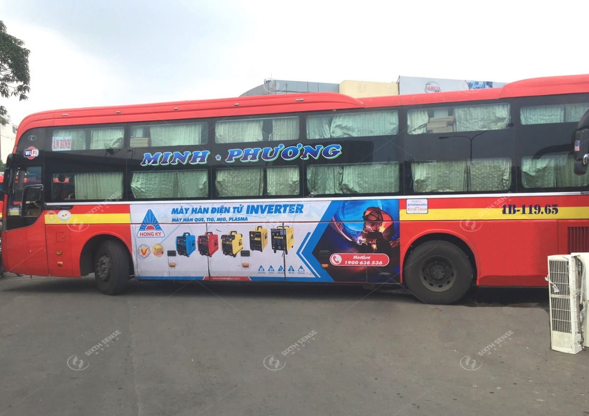 Hồng Ký triển khai chiến dịch quảng cáo trên xe khách đường dài
