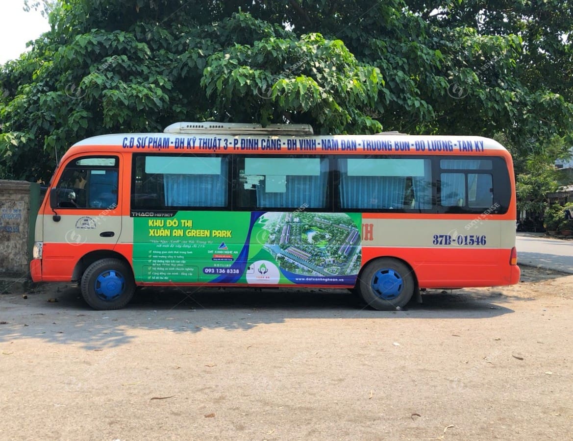 Quảng cáo xe bus Nghệ An, Hà Tĩnh về Khu đô thị Xuân An Green Park