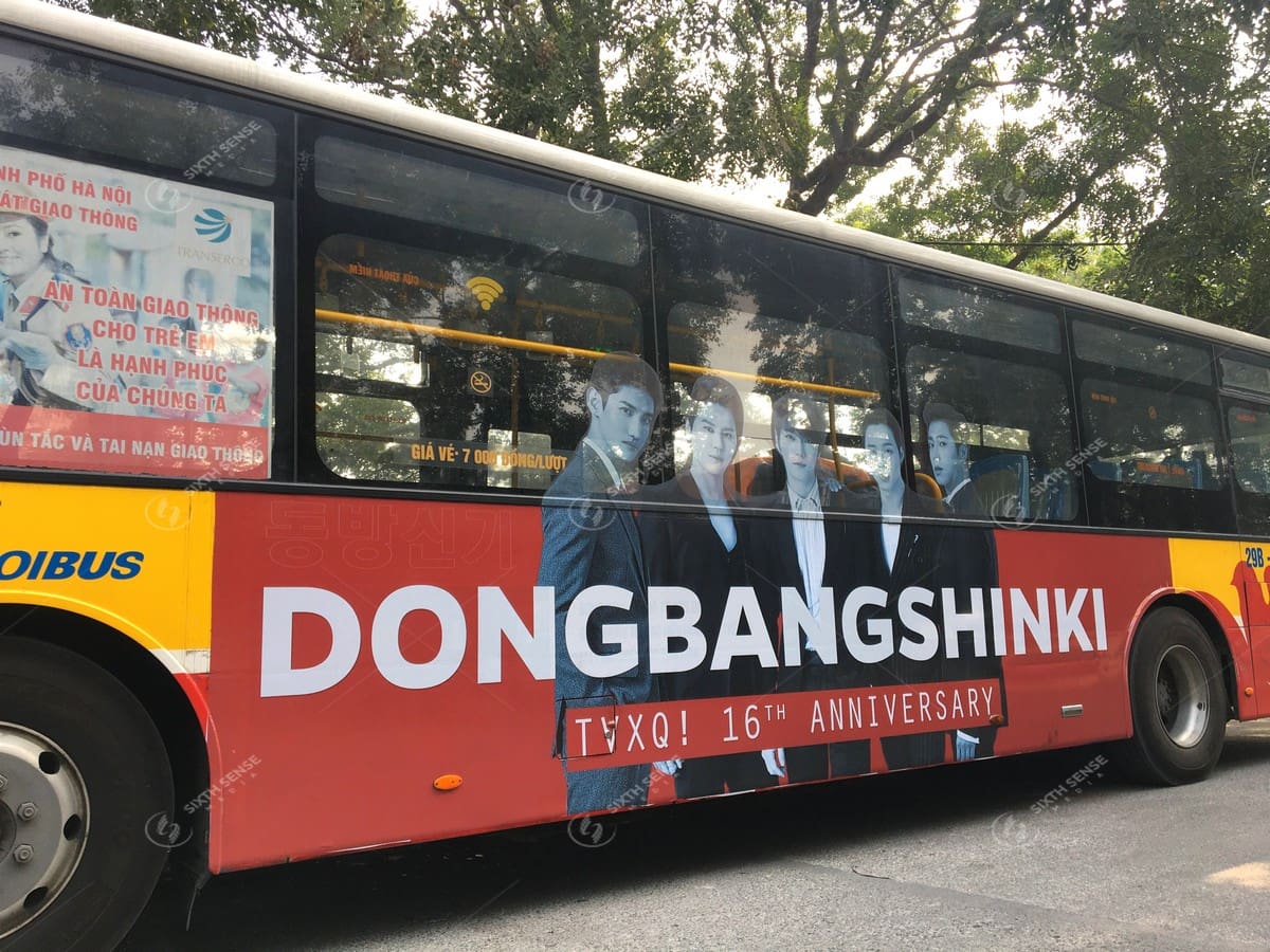 Project kỷ niệm 16 năm DBSK debut bằng quảng cáo xe bus tại Hà Nội