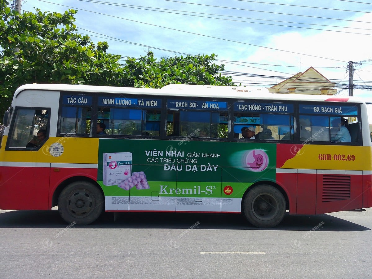 Kremil-S quảng cáo xe bus Kiên Giang