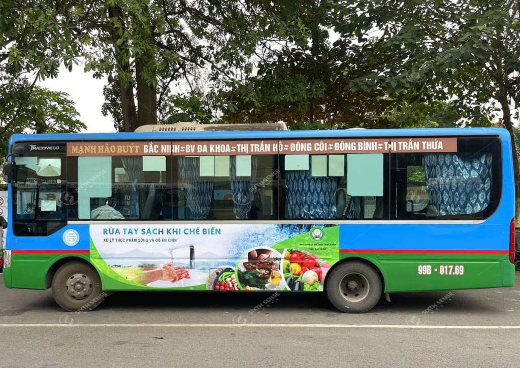 Quảng cáo xe bus Bắc Ninh về an toàn thực phẩm