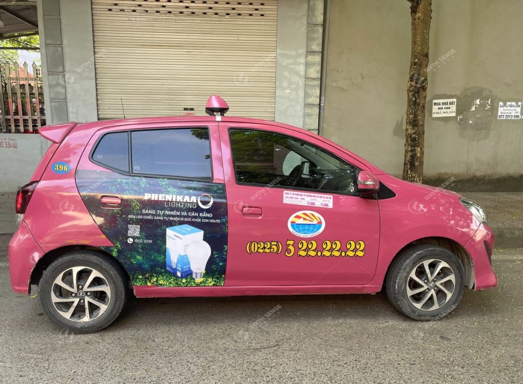 Phenikaa Lighting quảng cáo taxi Hoàng Anh Hải Phòng