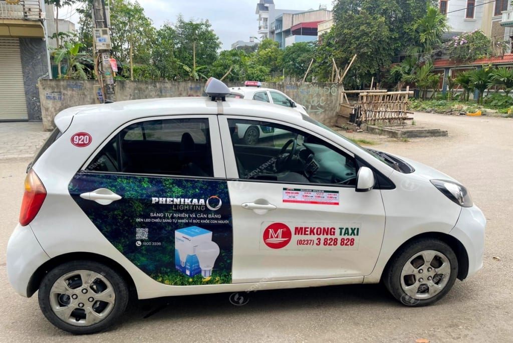 Phenikaa Lighting quảng cáo taxi Mekong Thanh Hóa