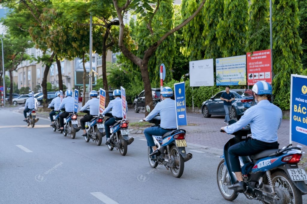 Dự án roadshow xe máy cho bệnh viện Medlatec