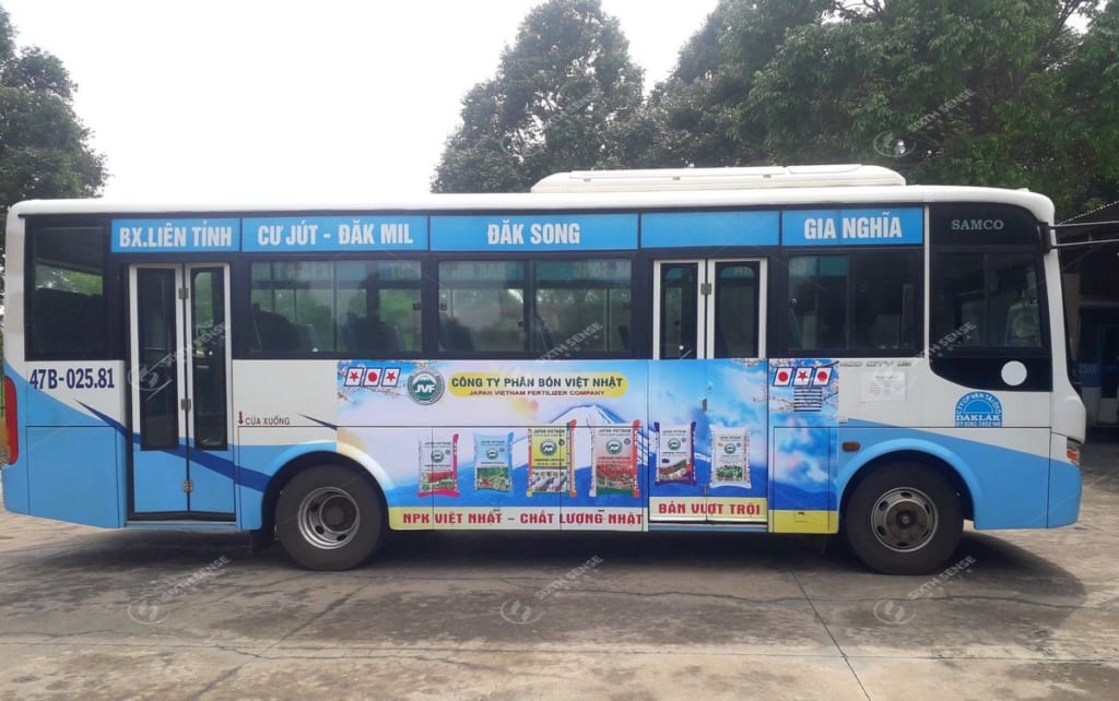 Dự án quảng cáo xe bus Đắk Lắk cho Phân bón Việt Nhật