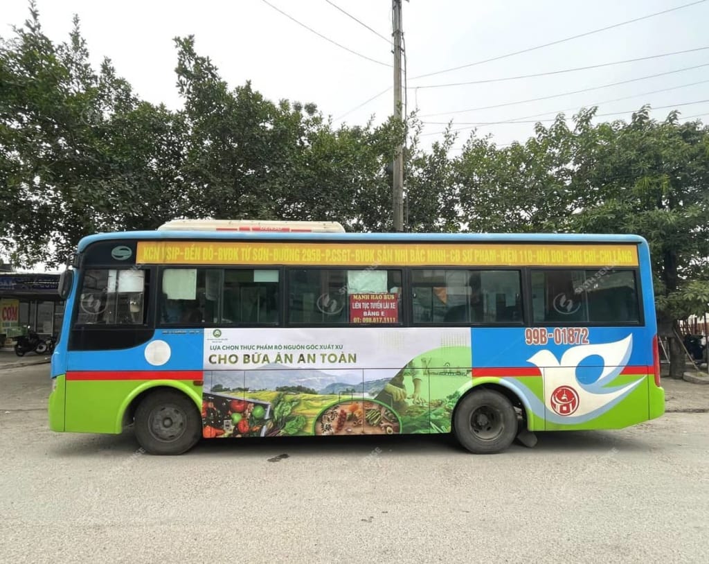Dự án quảng cáo xe bus Bắc Ninh cho Ban quản lý ATTP năm 2023
