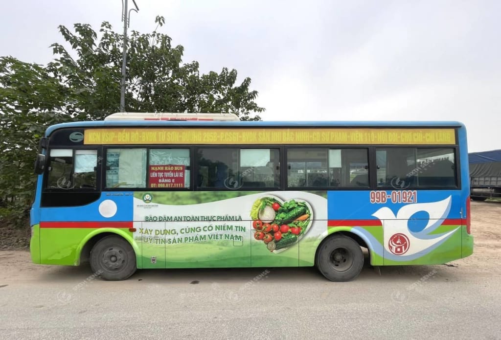 Dự án quảng cáo xe bus Bắc Ninh cho Ban quản lý ATTP năm 2023
