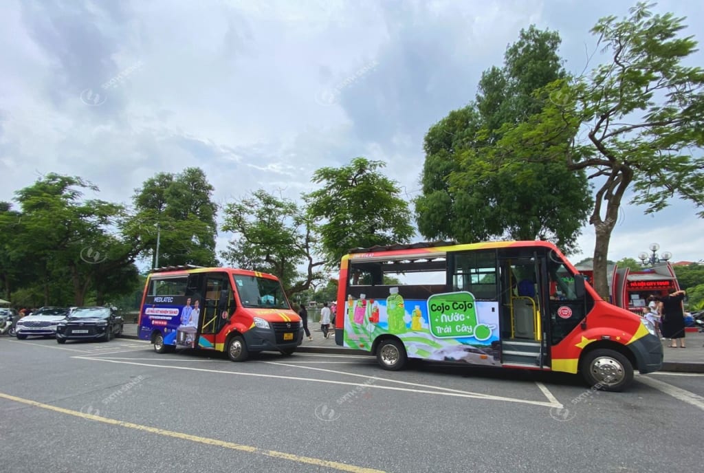 Dự án quảng cáo xe bus City Tour cho Nước ép trái cây Cojo Cojo