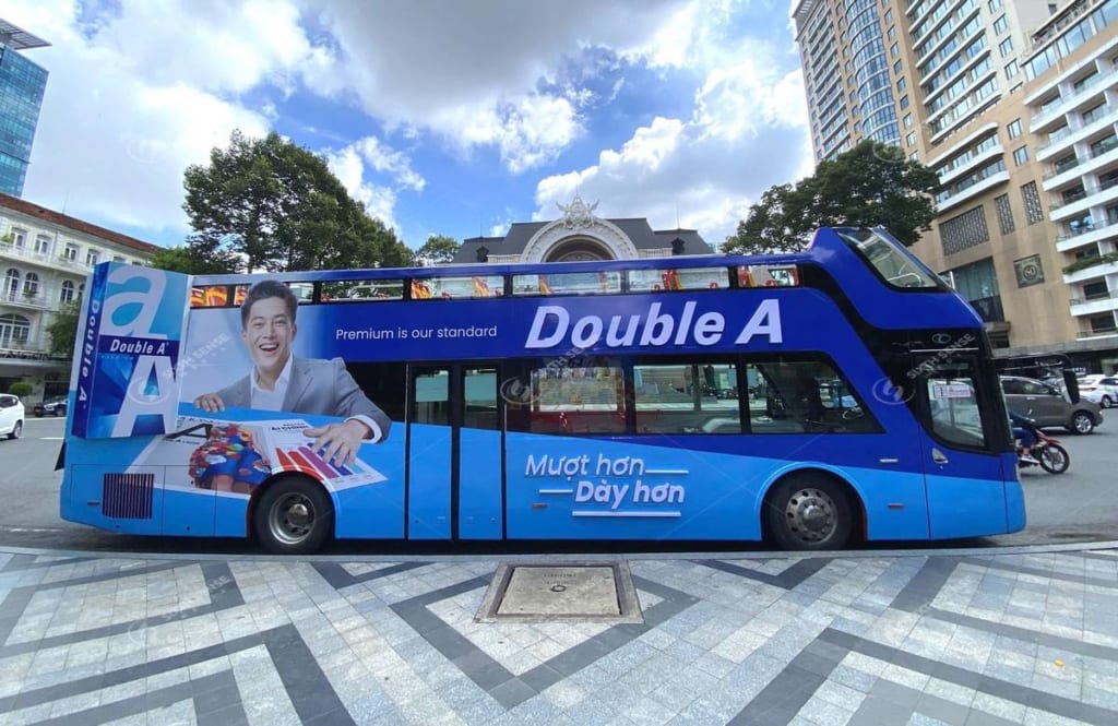 Double A tổ chức roadshow ấn tượng trên xe bus 2 tầng