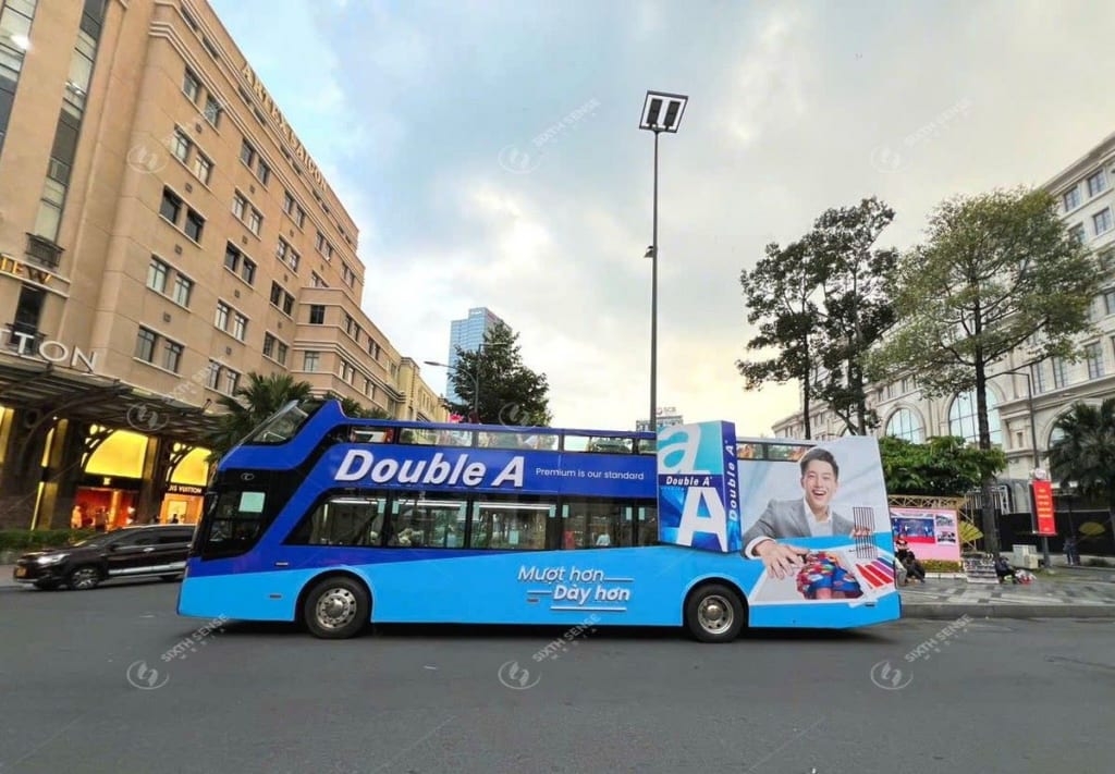 Double A tổ chức roadshow ấn tượng trên xe bus 2 tầng