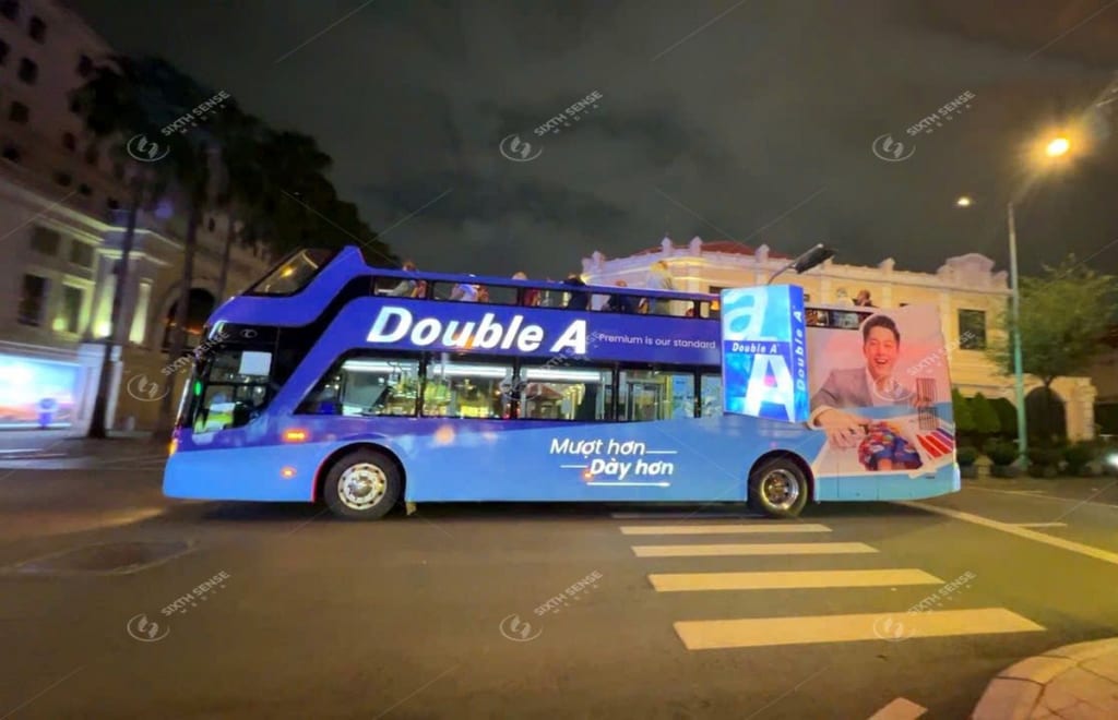 Double A tổ chức roadshow ấn tượng trên xe bus 2 tầng