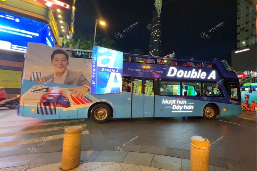 Double A tổ chức roadshow ấn tượng trên xe bus 2 tầng