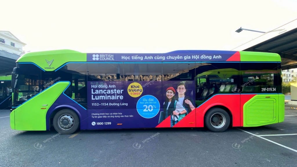 Dự án quảng cáo trên xe bus tại Hà Nội của British Council Vietnam