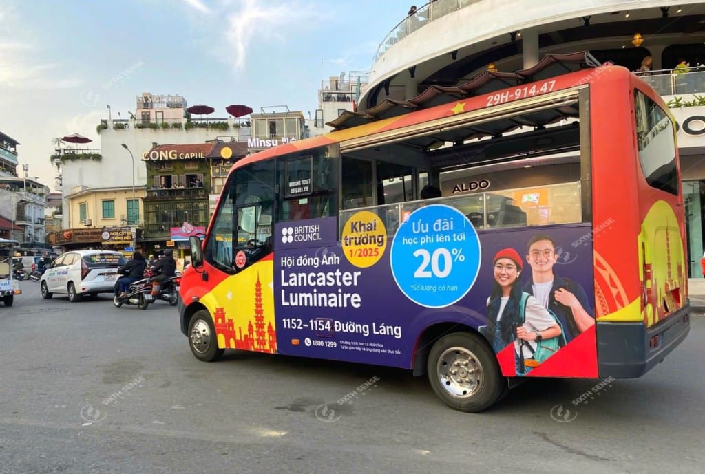 Dự án quảng cáo trên xe bus tại Hà Nội của British Council Vietnam