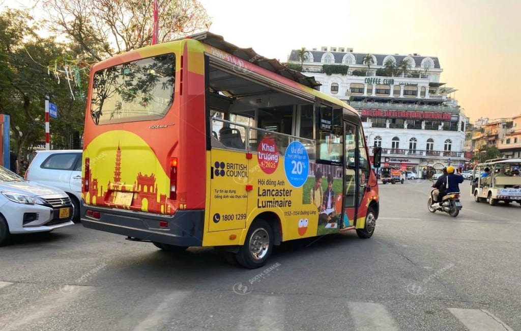 Dự án quảng cáo trên xe bus tại Hà Nội của British Council Vietnam