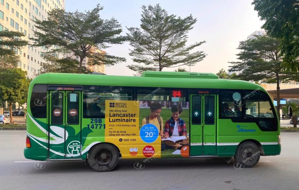 Dự án quảng cáo trên xe bus tại Hà Nội của British Council Vietnam