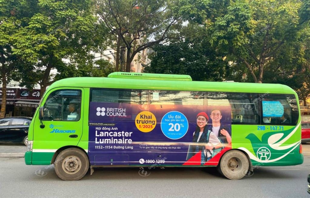 Dự án quảng cáo trên xe bus tại Hà Nội của British Council Vietnam