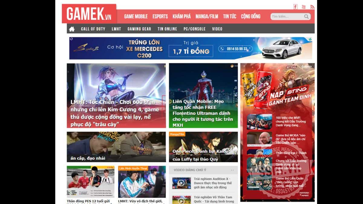 Bảng giá quảng cáo trên GameK.vn – Sixth Sense Media