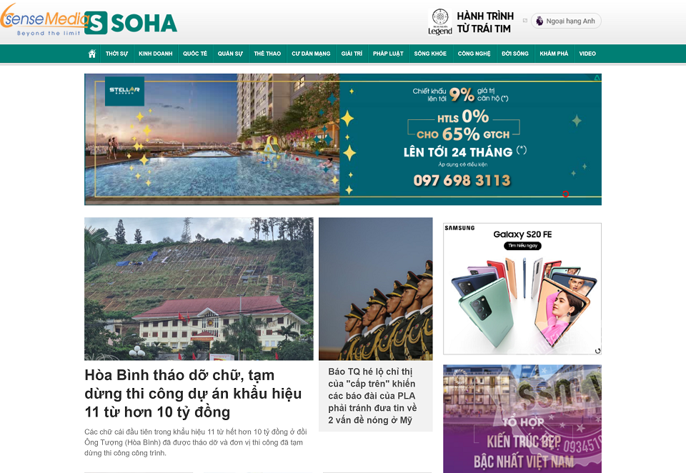 Báo giá quảng cáo Soha: Duyệt nhanh – Chiết khấu cao