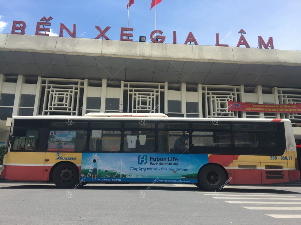 Quảng cáo trên xe bus cho Bảo hiểm nhân thọ Fubon Life
