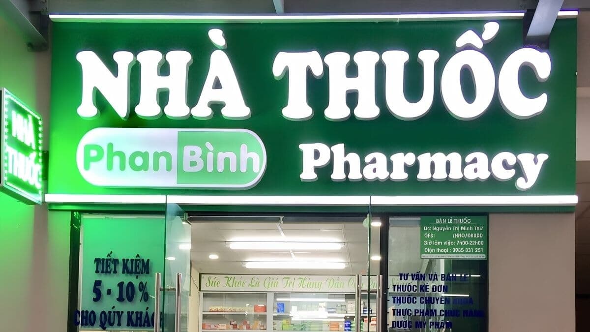 Mẫu Biển Quảng Cáo Nhà Thuốc Mặt Tiền Nhỏ 3