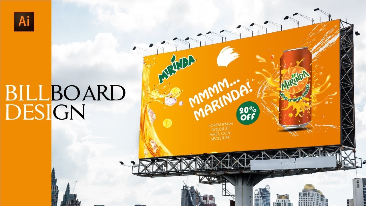 Biển quảng cáo tấm lớn của thương hiệu Mirinda