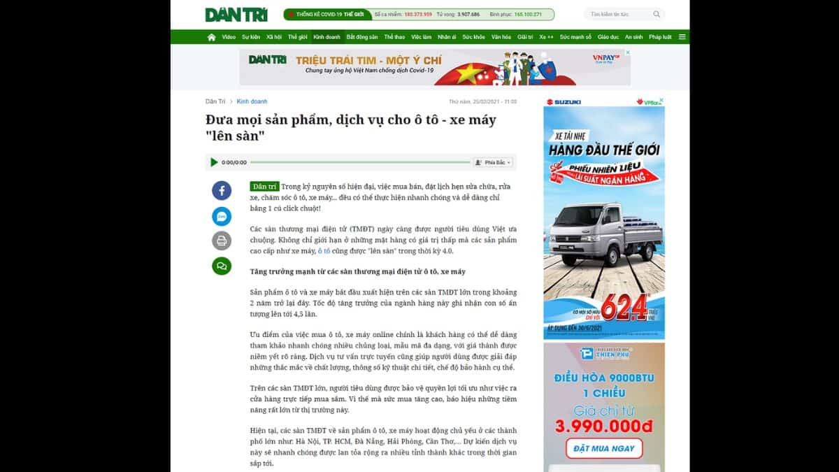 Casynet Dang Bai Pr Quang Cao Tren Bao Dan Tri Ssm