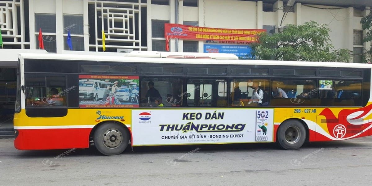 Chiến dịch quảng cáo trên xe buýt cho Keo dán 502