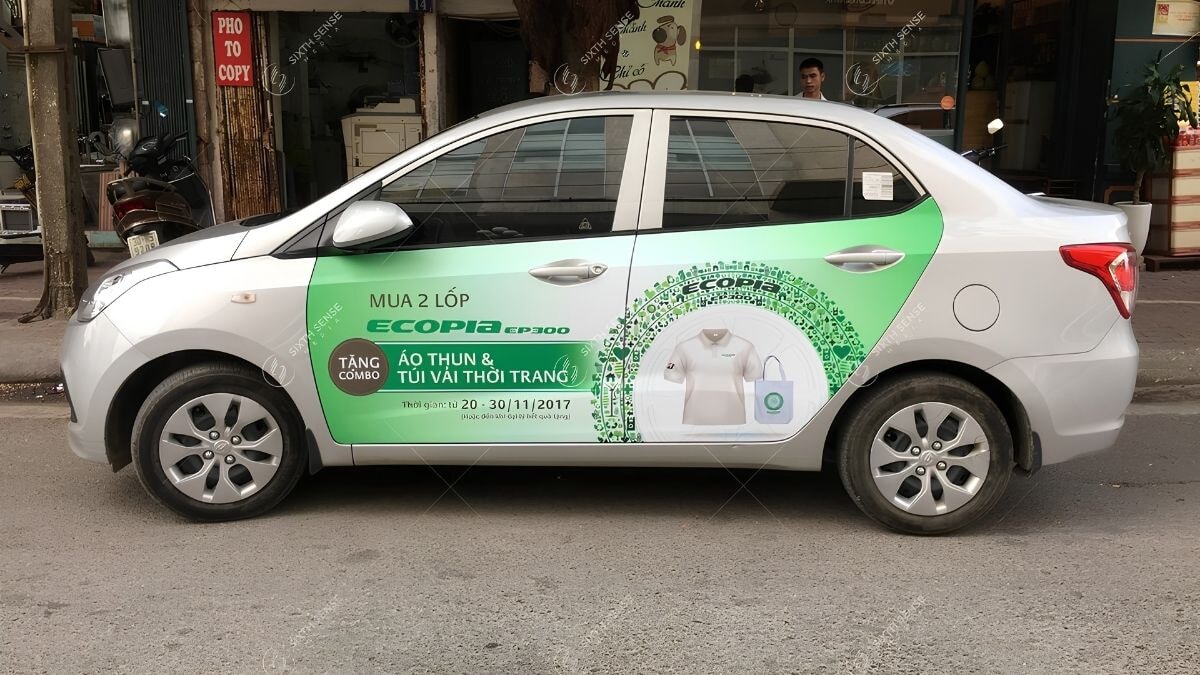 Dán Quảng Cáo Thân Xe Ô Tô