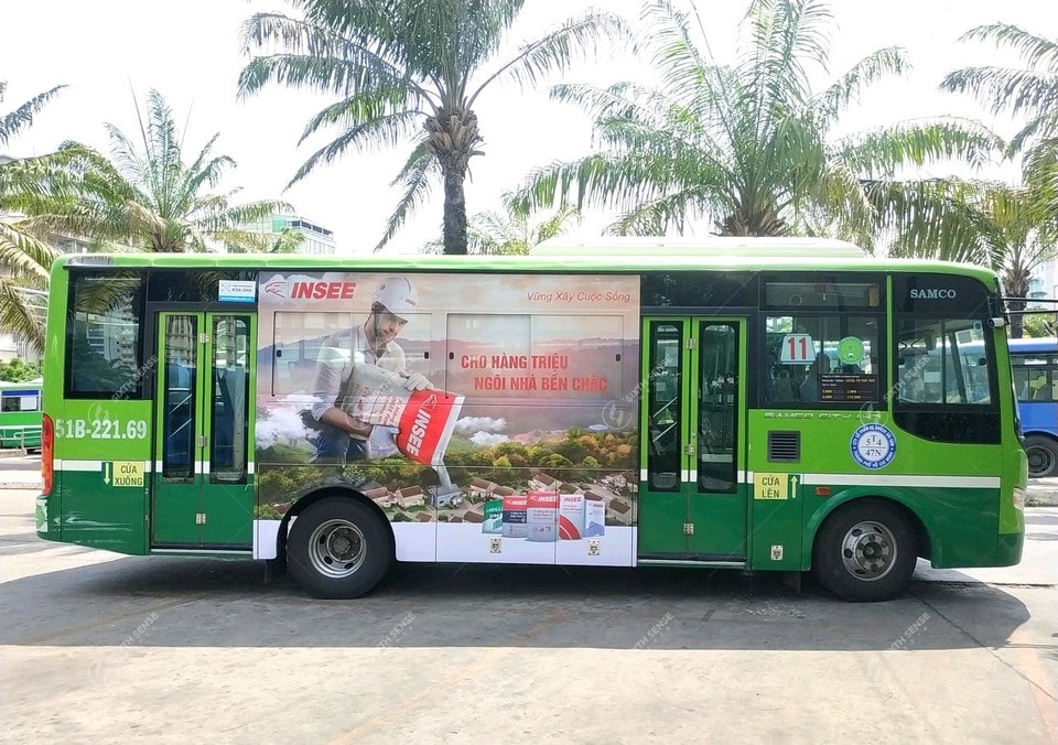Dự án quảng cáo trên xe bus cho Xi măng INSEE