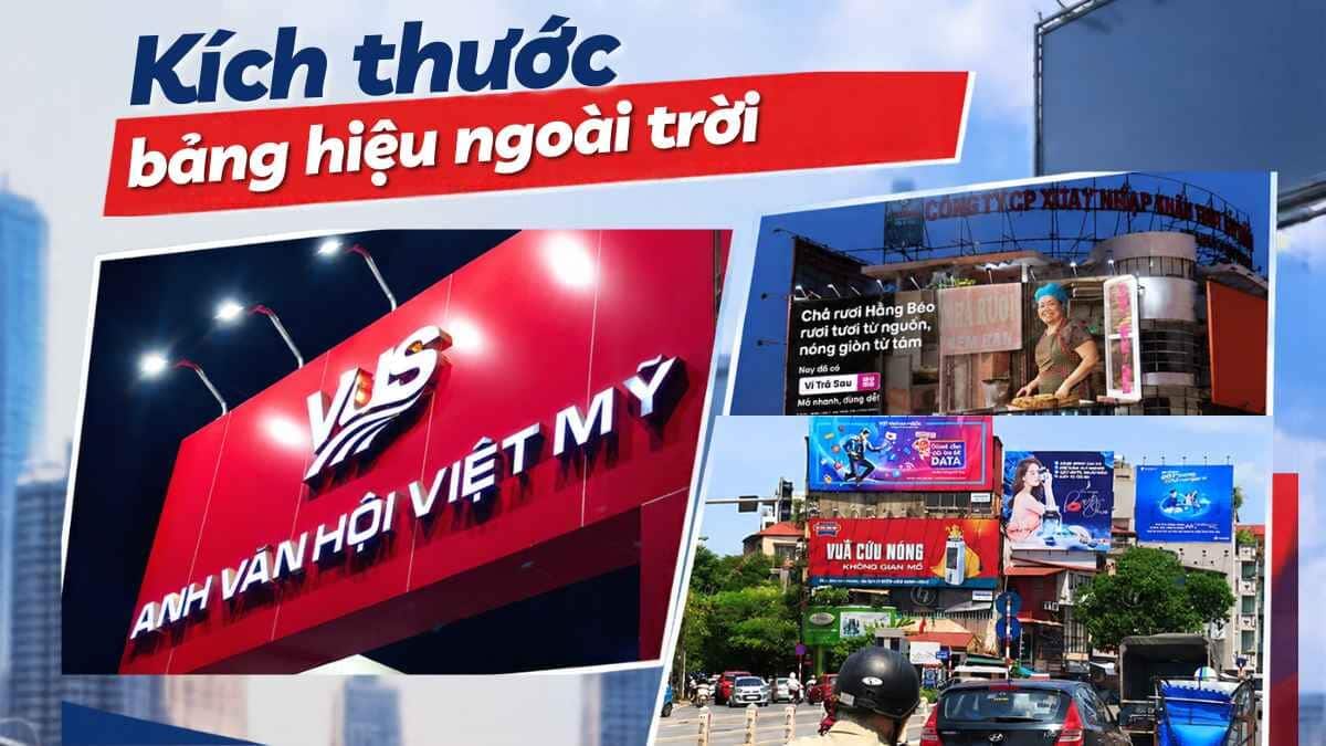 Kích Thước Bảng Hiệu Ngoài Trời Chuẩn Quy Định Mới Nhất 2026