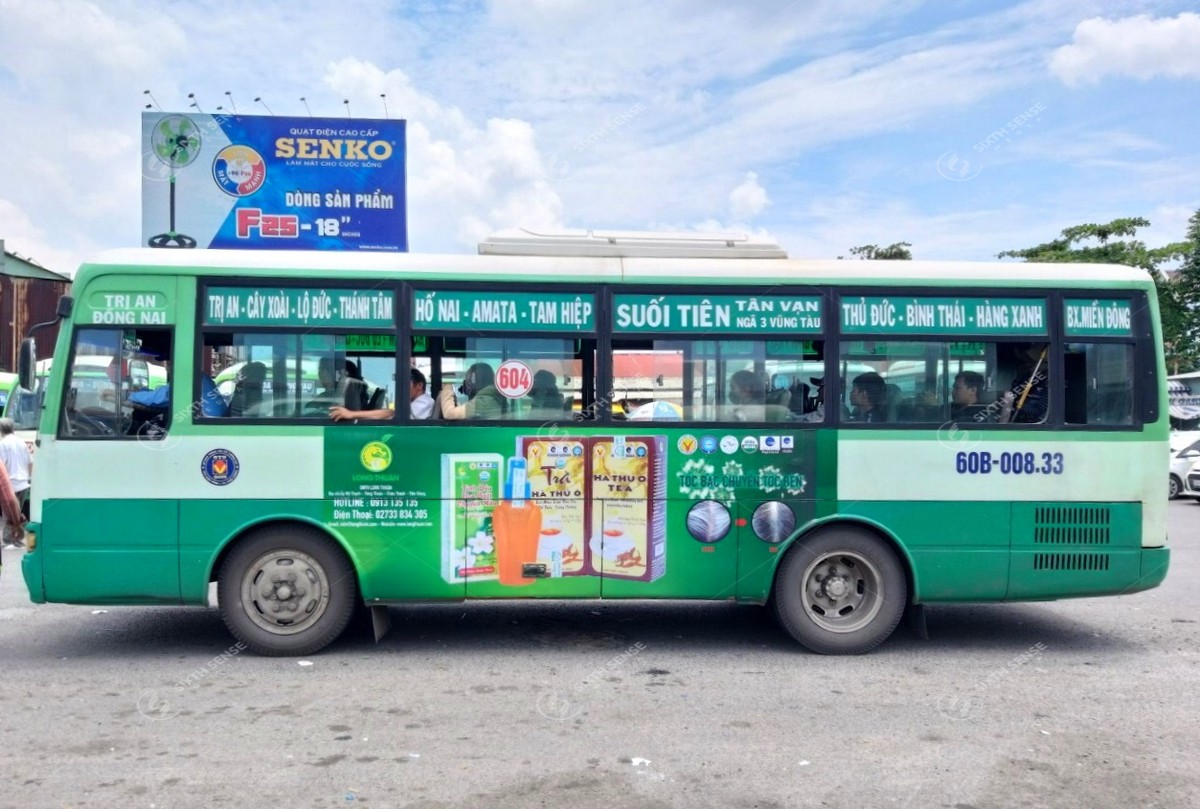 Long Thuận quảng cáo trên xe buýt liên tỉnh Bình Dương – TPHCM