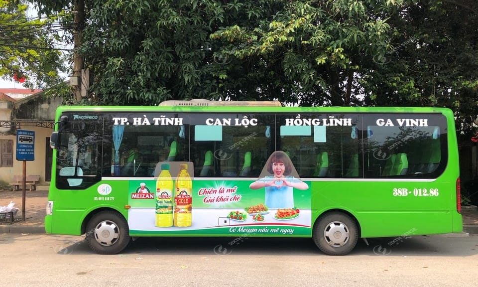 Dầu ăn Meizan quảng cáo trên xe bus gia tăng nhận diện thương hiệu