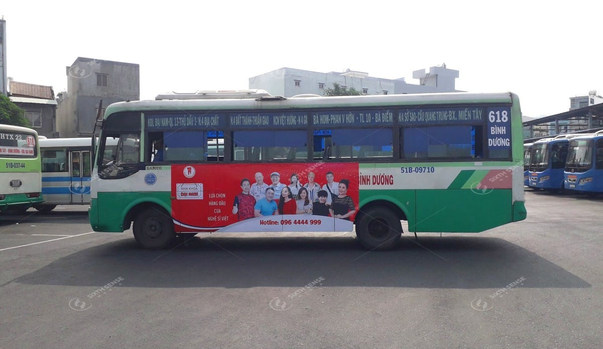 Nha khoa Đại Nam quảng cáo xe bus liên tỉnh TPHCM – Bình Dương