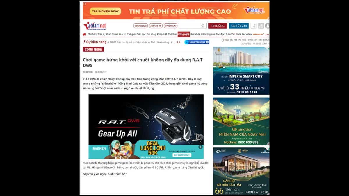 Bài PR trên Vietnamnet của Patech tại Chuyên mục Công nghệ